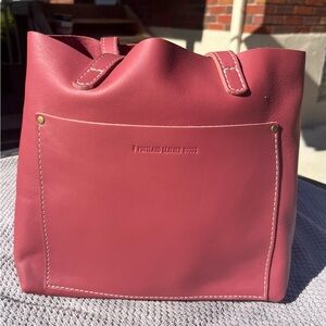 Portland Leather Guava Classic Medium Crossbody Tote